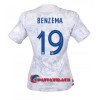 Virallinen Fanipaita Ranska Karim Benzema 19 Vieraspelipaita MM-Kisat 2022 - Naisten